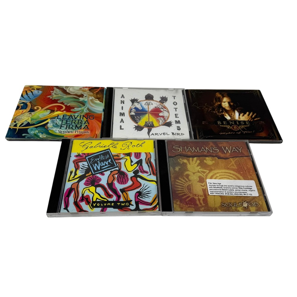 New Age World Music 5 CD Lot Gabrielle Roth Soulfood Benise Arvel Bird Peppos